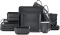 Stone Lain Amy Porcelain Dinnerware Set 24-Piece Service for 6 Gray