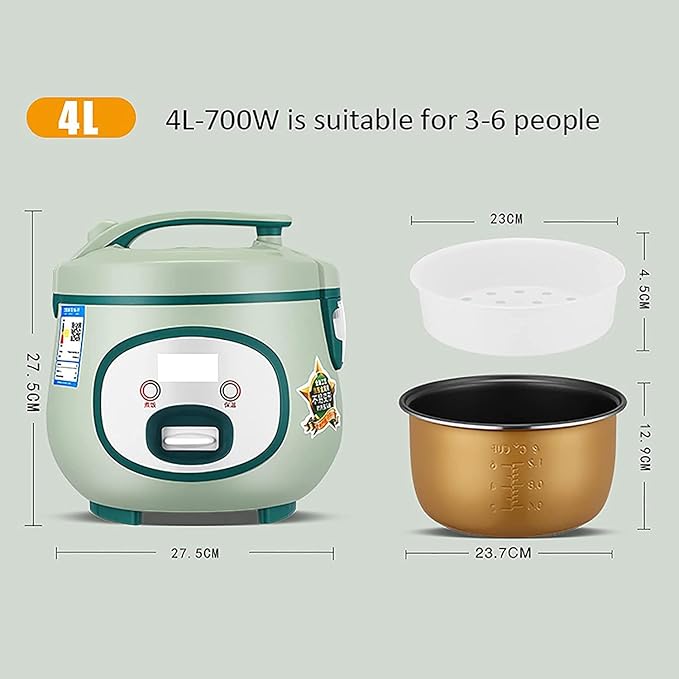 Rice Cooker- Steame Household Multi-Function Cooking Student Rice Cooker Mechanical Typewith Measuring Cup/Spatula (B 4L) (A 4L)