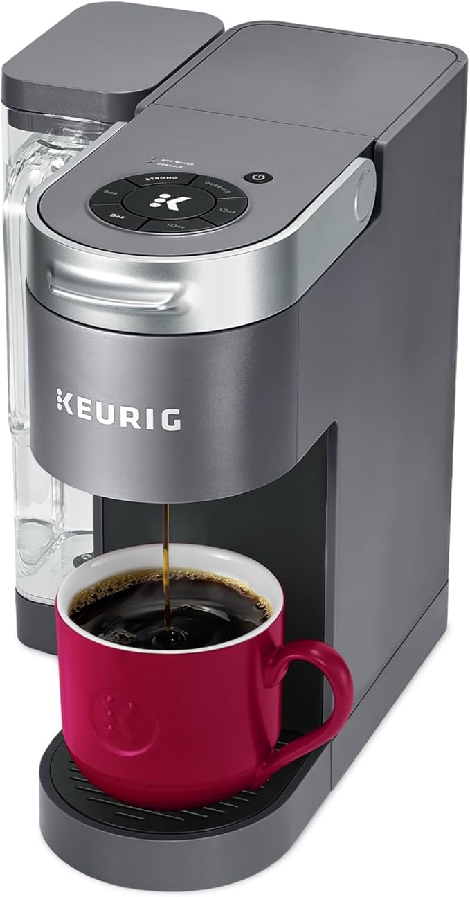 Keurig K-Supreme Single Serve K-Cup Pod Coffee Maker MultiStream Technology 4 Brew Sizes 66oz Dual-Position Removable Reservoir Gray