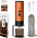 3-in-1 Single Serve Coffee MakerWireless Protable Coffee Machine Vacuum PressuredAutomatic Extraction and Real-time Heating Vacuum Coffee Maker for Travelling(Orange)