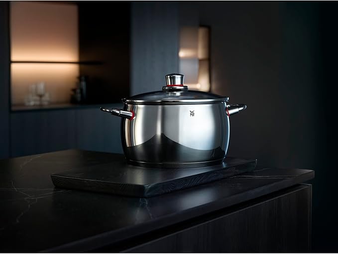 WMF Pot Set 5-Piece Quality One Steam Vent Glass Lid Cromargan® Stainless Steel Polished Suitable for Induction Hobs Dishwasher-Safe