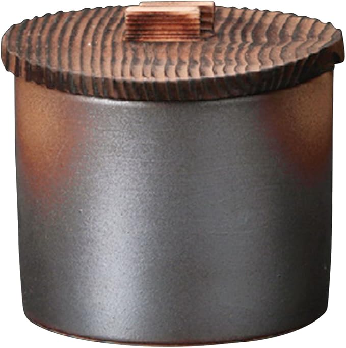 Yamasita Craft 11421270 Black Igabuki Mini Rice Cooker with Wooden Lid 3.3 x 3.3 inches (8.5 x 8.5 x 8.5 cm)