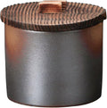Yamasita Craft 11421270 Black Igabuki Mini Rice Cooker with Wooden Lid 3.3 x 3.3 inches (8.5 x 8.5 x 8.5 cm)