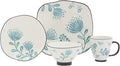 Baum-Essex - Dinnerware Sets 16 Piece Dish Set for 4 Beautiful Home Decor includes Dinner Plates Salad Plates Bowls and Mugs (Naples Blue)