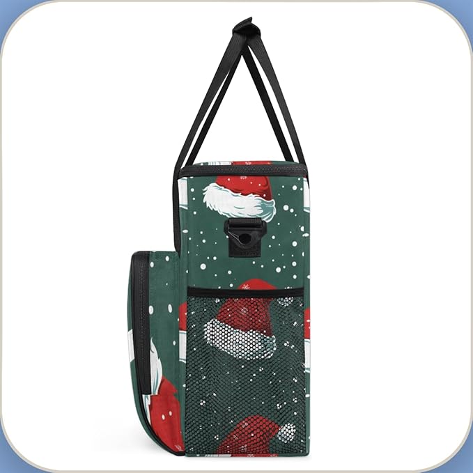 Christmas Hat Coffee Maker Carrying Bag Mystical Hat Travel Storage Bag Compatible with K-Mini or K-Mini Plus Single Serve Coffee Brewer Carrying Case with Multiple Pockets &amp Shoulder Strap