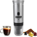 120mL Portable Coffee Maker Automatic Heating Travel Coffee Machine 5 Min Brew with Reusable Cup Filter Holder for Camping Office