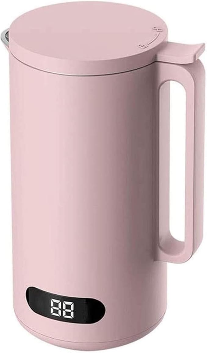 350ML Automatic Hot Soy Milk (Almond Rice) Soup Porridge Cold Juice Maker - 2 Layer Stainless Steel (Color : B)