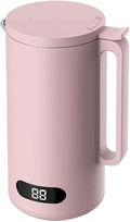 350ML Automatic Hot Soy Milk (Almond Rice) Soup Porridge Cold Juice Maker - 2 Layer Stainless Steel (Color : B)