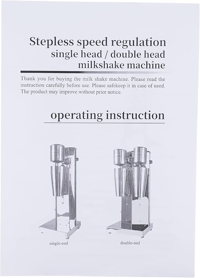 800ML Milkshake Machine Electric Milk Shakers 180W Commercial Milkshake Machine 16000rpm Milkshake Maker Machine Single Head Drink Mixer Stainless Steel Milk Shaker Maker Mixer Smoothie Milk