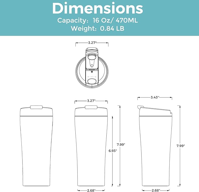 Tiken Black French Press Coffee Maker AND Black Insulated Tumbler Stainless Steel Coffee Maker