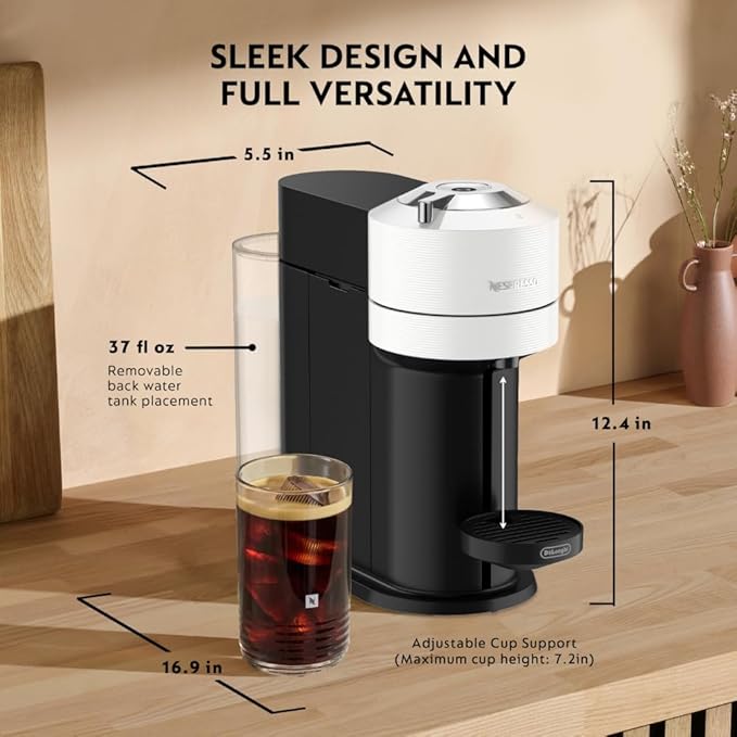 Nespresso Vertuo Next Coffee and Espresso Maker by De'Longhi White