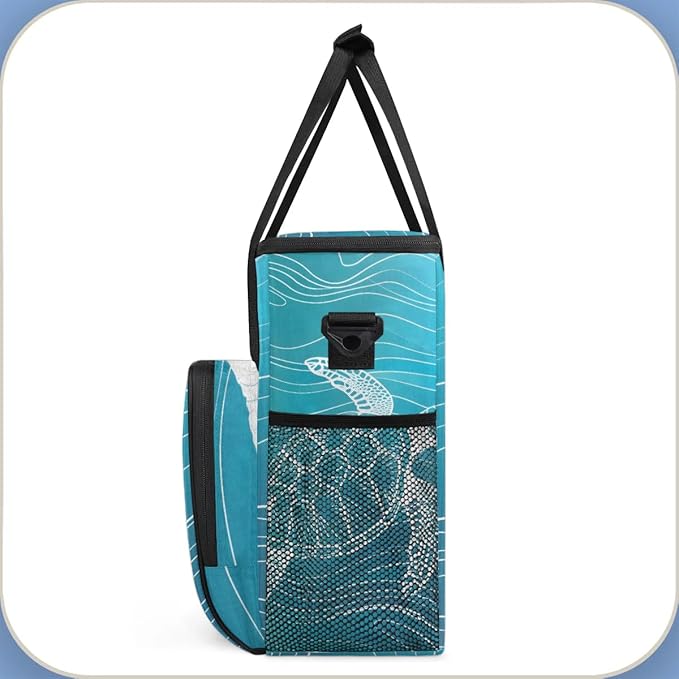 Coffee Maker Carrying Bag Ocean Turtle Print Single Cup Coffee Maker Travel Bag Compatible with Keurig K-Mini or K-Mini Plus Portable Storage Bag with Shoulder StrapAZ-17