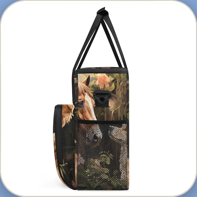 Horse Dog Coffee Maker Carrying Bag Portable Travel Storage Tote Bag Compatible with K-Mini or K-Mini Plus Single Serve Coffee Brewer Carrying Case with Multiple Pockets &amp Shoulder Strap