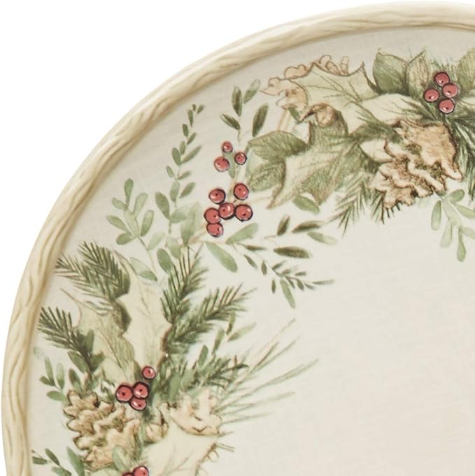 Certified International 89044RM Holly and Ivy 16pc Dinnerware Set Service for 4Multicolored