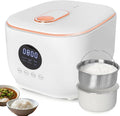 Low Sugar Electric Rice Cooker 3L with Steamer Basket - Electric Pressure Cooker with Ceramic Inner Pot 5-in-1 Multi-Cooker for White/Brown Rice Porridge &amp Soup 24H Timer &amp 8H Keep Warm