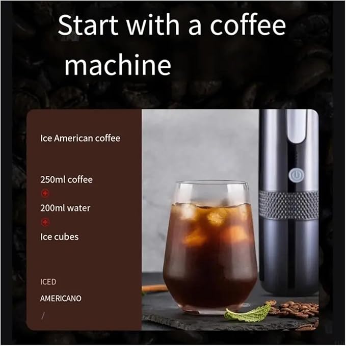 Portable Coffee Machine USB Outdoor Camping Travel Portable Capsule Coffee Machine for Car Home Electric Espresso Machine Coffee Powderfor Outdoor Travel Picnic