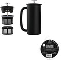 ESPRO - P7 French Press - Double Walled Stainless Steel Insulated Coffee and Tea Maker with Micro-Filter - Keep Drinks Hotter for Longer (Matte Black 18 Oz) Coffee Paper Filters (100 Count)