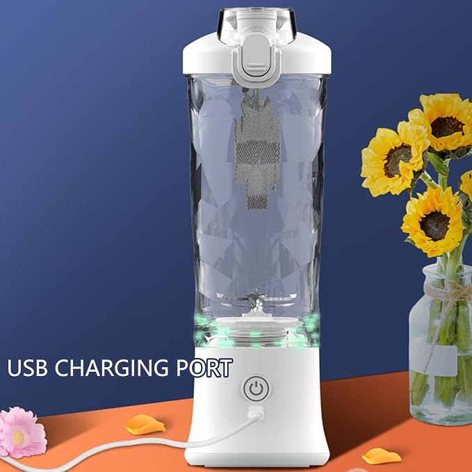 600ml Electric Blenders USB Rechargeable Juicer Household Fruit Juicing Cup Milkshakes Machine Portable Blender