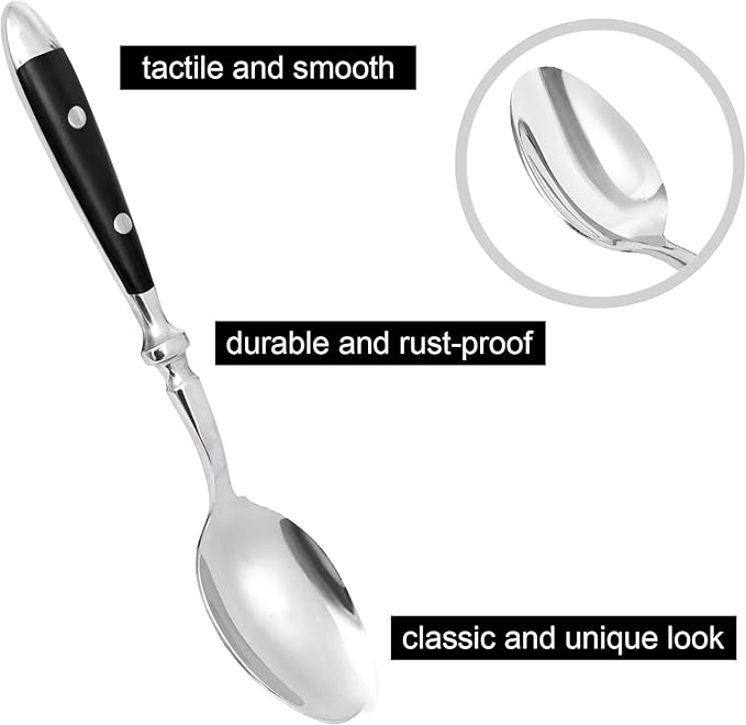 Retro 20-Piece Silverware Set Stainless Steel Cutlery Set Vintage Flatware Set with Black Bakelite Handle Dishwasher Safe| Service for 4