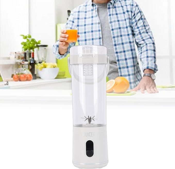 Yosoo Portable Juicer Cup Mini Blender 50W LCD Rechargeable Fruit Mixer for Gym Home Office Sports Outdoor with 12 Blades