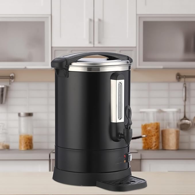 100-Cup (14L) Commercial Coffee Urn – Stainless Steel Electric Hot Beverage Dispenser with Fast Brew &amp Double-Wall Insulation Easy to Clean for Large Events Catering Churches and Gatherings