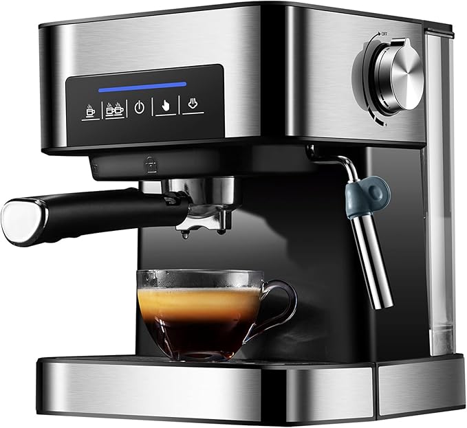 20 Bar Pump Espresso and Cappuccino Machine Italian coffee machine household small semi-automatic high pressure steam milk froth coffee machine stainless steel wire drawing body