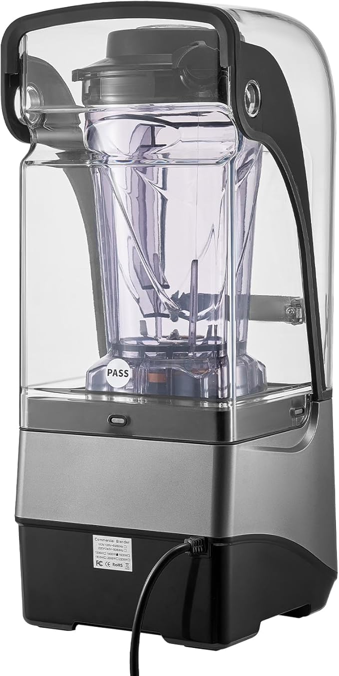 VEVOR Professional Blender for Smoothies 118 oz 1400W with Powerful Motor Multi-Functional Food Processing Blender with Noise Cover for Smoothie/Milkshake/Juice Fits for Kitchen