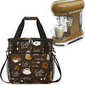 cfpolar Coffee Maker Storage Bag Waterproof Travel Carrying Storage Tote Bag Organizer Case Compatible with K-Mini or K-Mini Plus And Suitable for Other Accessories With Pockets for K-Cup Pods