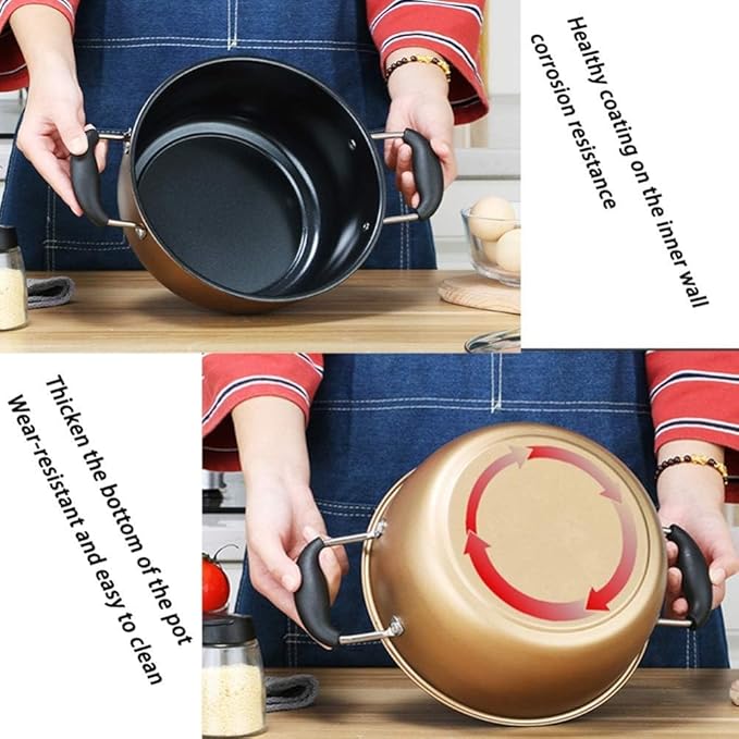 Kitchen Cooking Sets 3Pcs Cookware Set Pot Saute Pan Hot Milk Pan with Glass Lid Nonstick Home for Induction Cooker Cookware Sets