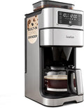 Ivation 2-in-1 Drip Coffee Maker &amp Grinder – Programmable Auto Brew &amp Timer - Warming Plate - 10 Cup - Reusable Filter Basket – 1.5L Water Tank – 1000W - Pause and Pour