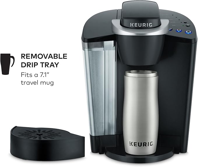 Keurig K-Classic Single Serve K-Cup Pod Coffee Maker with 3 Brew Sizes 48oz Removable Reservoir Black