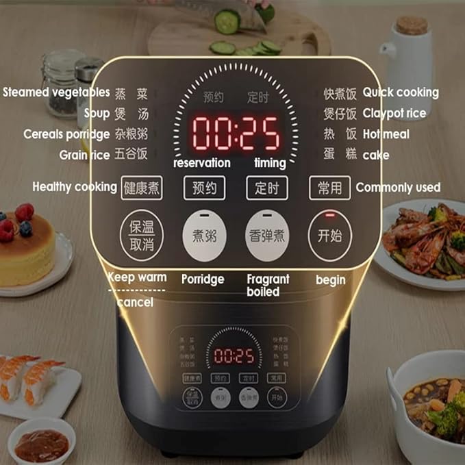 3L Smart Preset Rice Cooker Automatic Keep Warm Compact and Portable 600W Non-stick Inner Pot