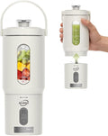Portable Blender for Shakes and Smoothies 17oz Personal Blender with Detachable To-Go Cup &amp Carry Handle USB-C Rechargeable Mini Juicer Auto-Shutoff BPA Free Dishwasher Safe White