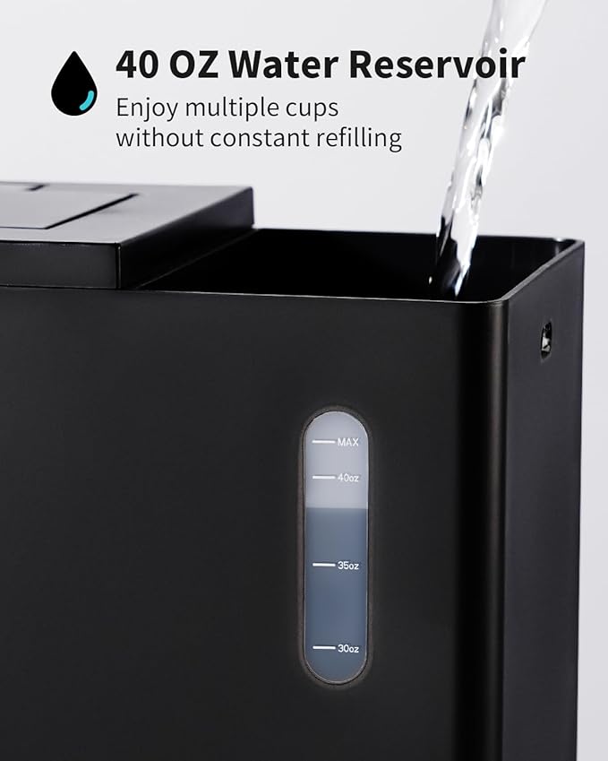 Hot &amp Iced Single Serve Coffee Maker K Cup Pod Coffee Maker Compatible with Grounds Reusable Filter 6–16oz Brew Sizes Large 40oz Water Tank Easy to Use Black