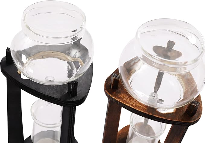 DNYSYSJ Iced Coffee Cold Brew Drip Tower 600ml Coffee Maker Ice Coffee Machine 6-8 Cup (Brown)