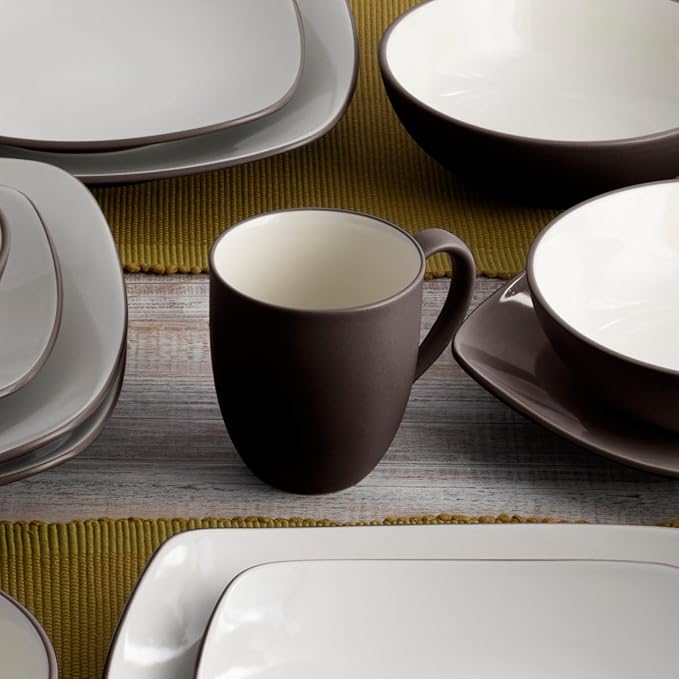 Noritake Colorwave Chocolate 4-Piece Coupe Place Setting Service for 1