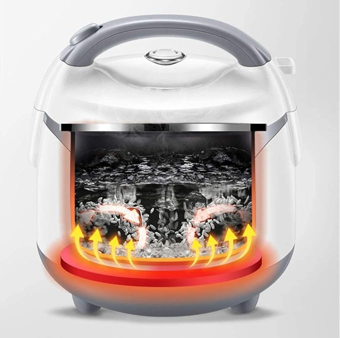 1.6L large capacity Rice Steamer Rice Cookers One Key Operation Non-Stick Inner Pot Automatic Cooking Keep Warm (Yellow) (White)