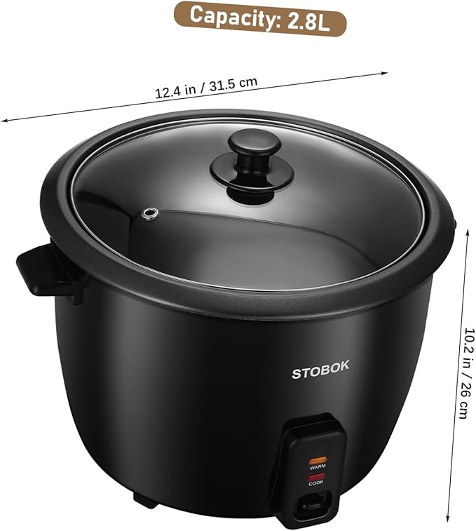 PRETYZOOM Portable Electric Rice Cooker Multi-functional Travel Pot with Clear Lid for Camping and Home Use Automatic Keep Warm Mode US Plug Compatible