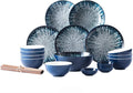 Dishes/Plate/Bowl Set26 Pieces Vintage Look Ceramic Dinner Set Artist Design Porcelain Living Dinnerware Set