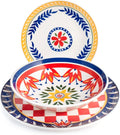 H&ampH Dolce Vita 18-Piece Stoneware Dinner Set Decorated Multi-Colour