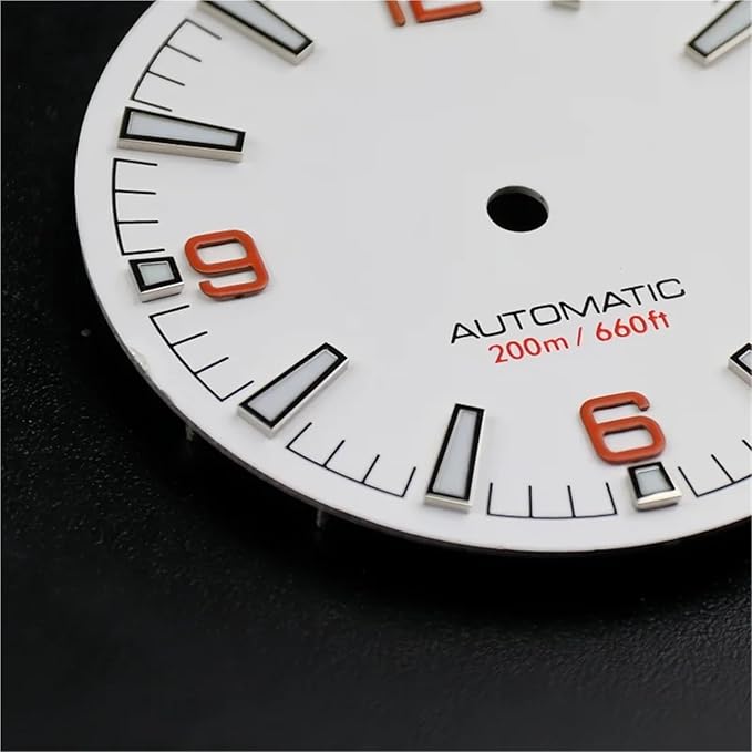 Quality Sea 600m Style Watch Dial with C3 for Bgw9 Green Blue Luminous for Nh35 Nh36 Mechanical Movement for Skx007 Case 28.5mm Dial(2)