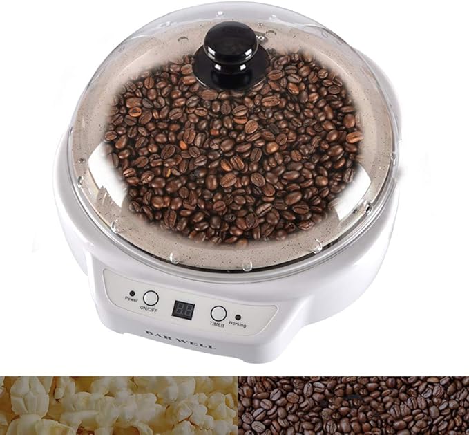 TOPCHANCES 500W Household Electric Small Coffee Bean Roasting Machine Peanut Baking Machine Coffee Bean Dryer Machine 220-240v (White)