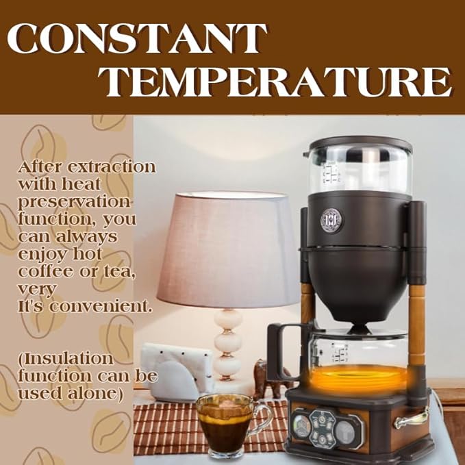 Coffee MakerDrip Coffee Maker w/Raw Wood Appearance DesignCoffee Concentration is OptionalTea Washing FunctionAdjustable Water Temperature (Coffee Maker)