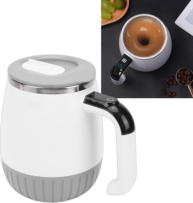 Automatic Stirring Cup with Smart Temperature Display Electric Magnet Mixing Mug for Coffee Protein Powder