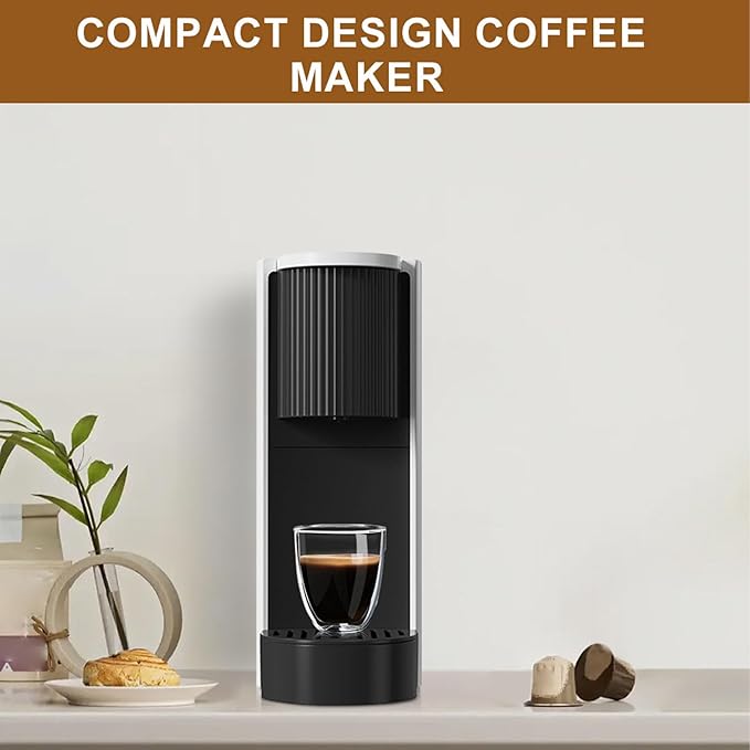 Haofy 20Bar Single Serve Coffee Brewer Capsule Coffee Machine 1200W 1 Cup Coffee Maker for Office Home