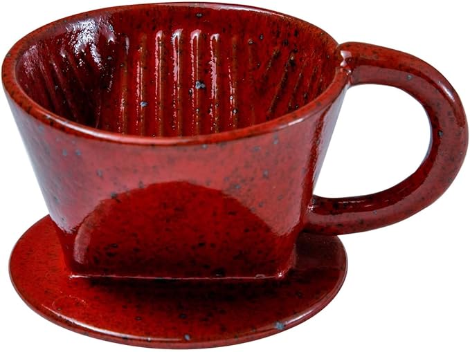 Ceramic Coffee Dripper in Chrome Red Made In Japan