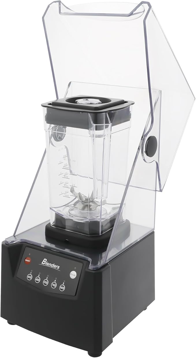 2600W Soundproof And Quiet Blenders 0.48Gal Commercial Fruit Juice Smoothie Maker with Stainless Steel Blade for Homes Offices and Hotels 9.06 x 9.06 x 16.93 Inches