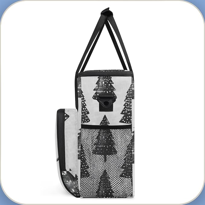 Christmas Festivals Coffee Maker Carrying Bag Christmas Tree Travel Storage Bag Compatible with K-Mini or K-Mini Plus Single Serve Coffee Brewer Carrying Case with Multiple Pockets &amp Shoulder St