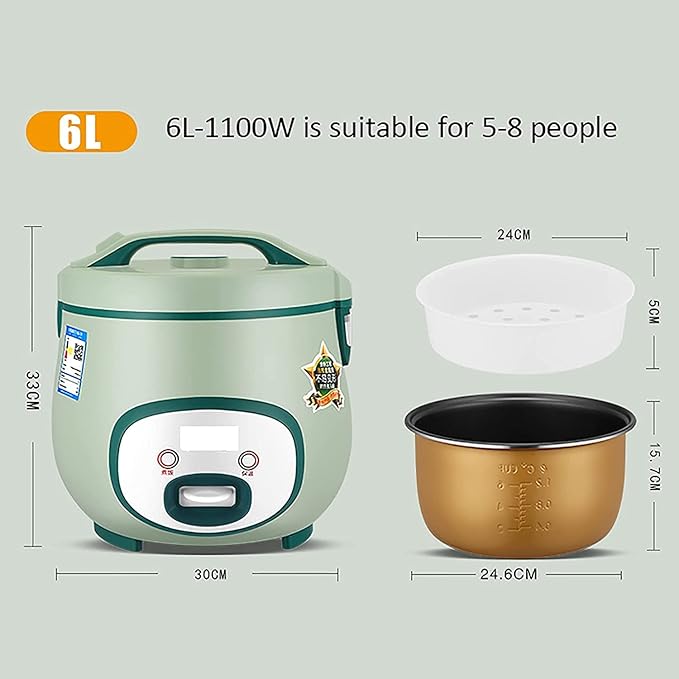 Rice Cooker- Steame Household Multi-Function Cooking Student Rice Cooker Mechanical Typewith Measuring Cup/Spatula