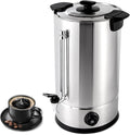 Commercial Coffee Maker Premium Coffee Machine Large Stainless Steel Catering Hot Water Boiler Tea Urn Double Wall Coffee Percolator for Events Offices Parties Catering Gathering